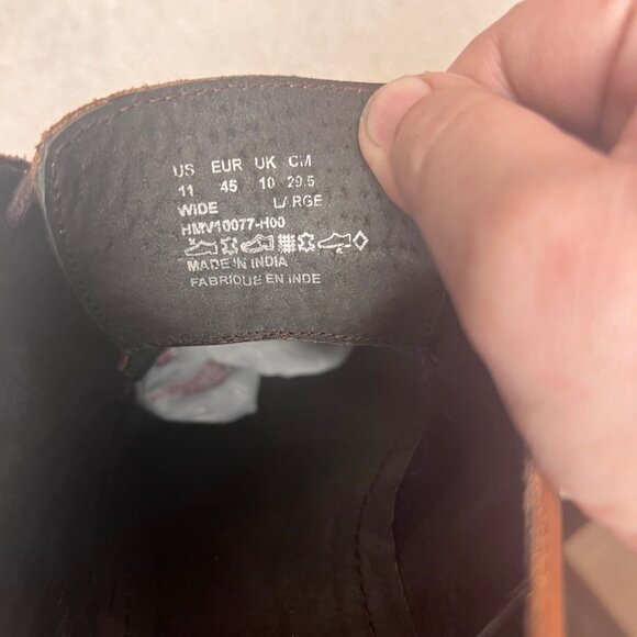 HUSH PUPPIES Nelson Sterling IIV Men Shoes Tan Leather Oxfords Lace Up11W Brogue - Picture 13 of 16